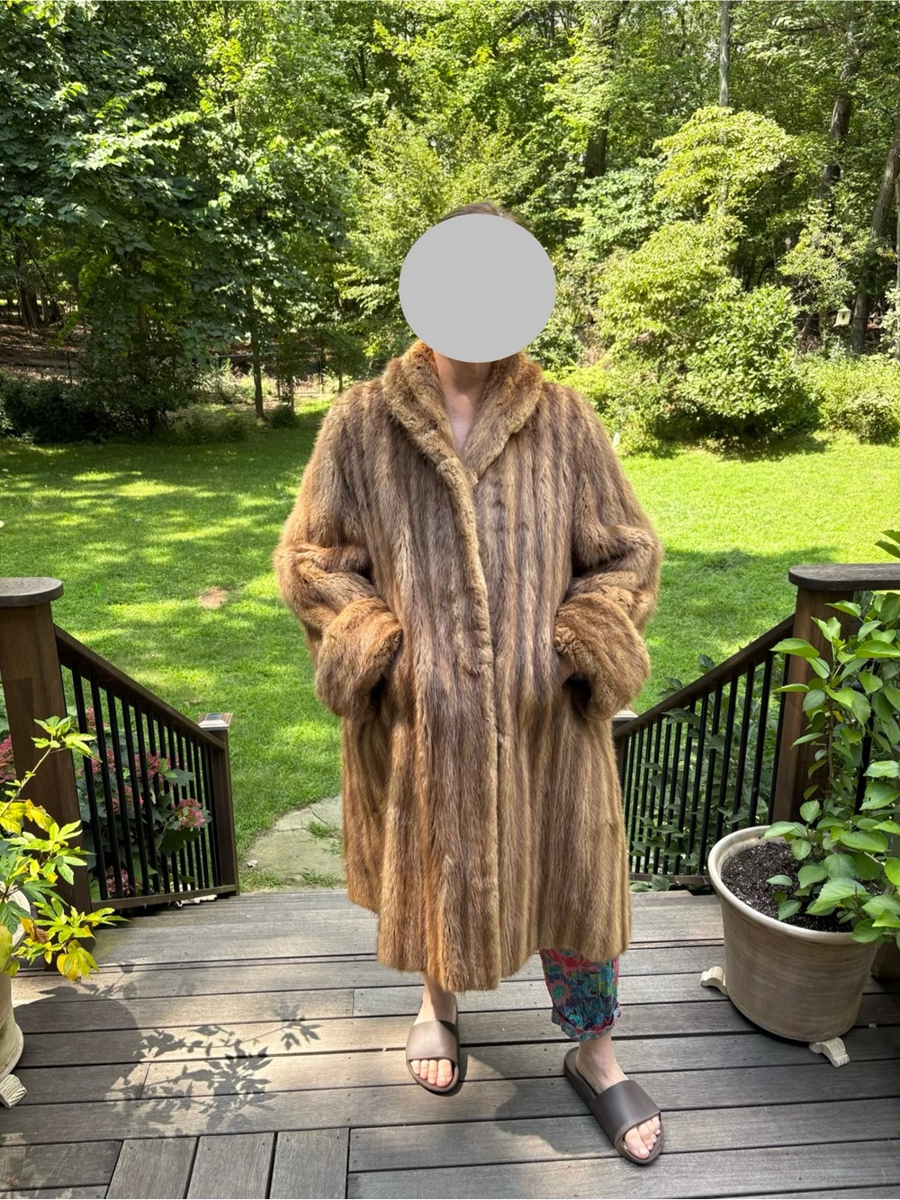 Women’s Brown Faux Fur Long Coat